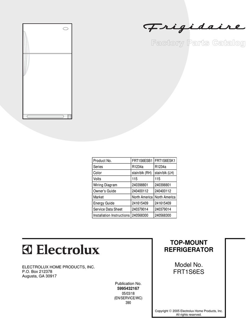 Frigidaire FRT1S6ES Factory parts catalog