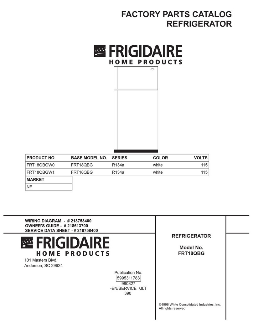 Frigidaire FRT18QBG Factory parts catalog