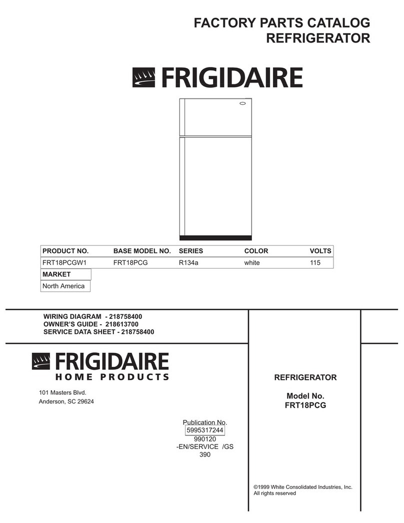 Frigidaire FRT18PCG Factory parts catalog