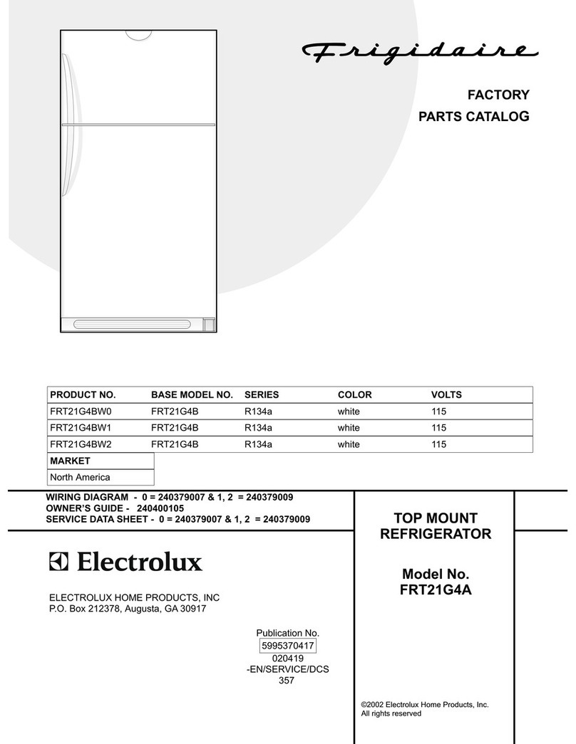 Frigidaire FRT21G4A Factory parts catalog Frigidaire FRT21G4A Factory parts catalog