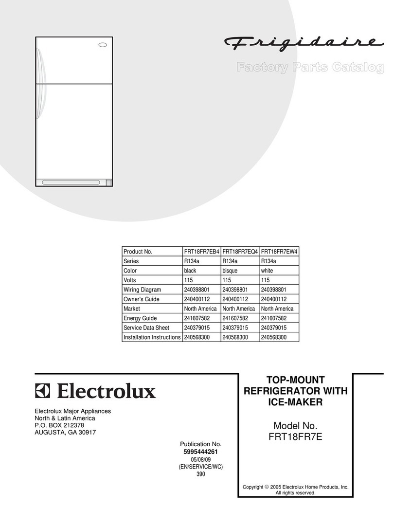 Frigidaire FRT18FR7E User manual Frigidaire FRT18FR7E User manual