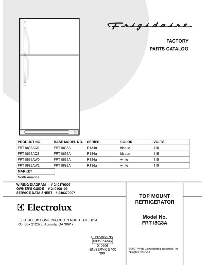 Frigidaire FRT18G3A Factory parts catalog