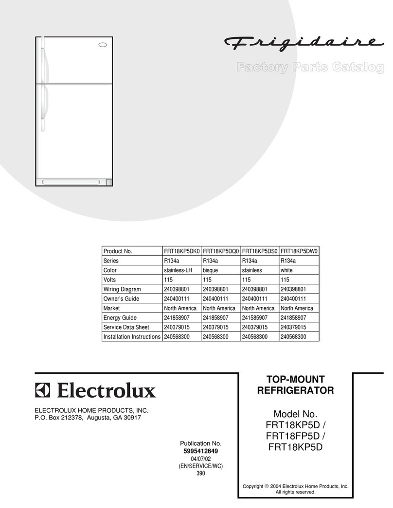 Frigidaire FRT18FP5D User manual Frigidaire FRT18FP5D User manual