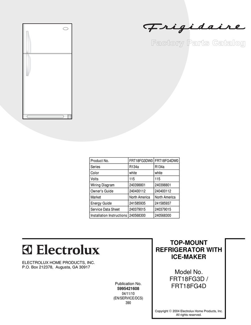 Frigidaire FRT18FG3D User manual Frigidaire FRT18FG3D User manual