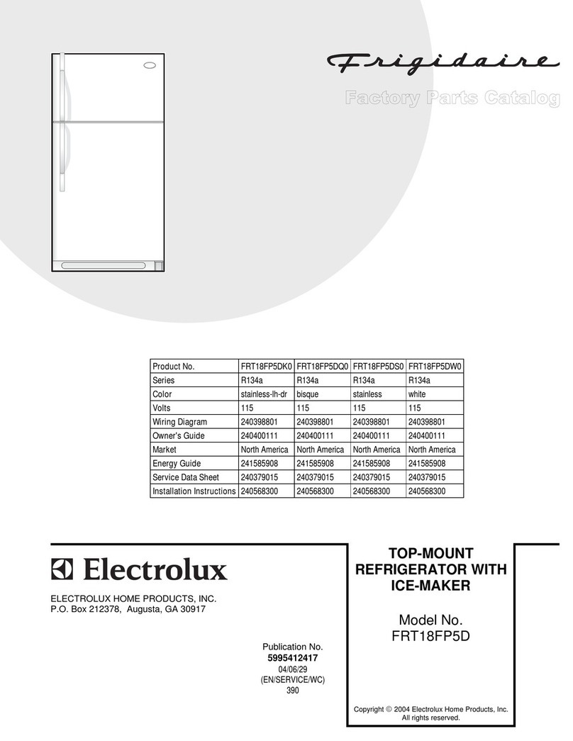 Frigidaire FRT18FP5D Factory parts catalog