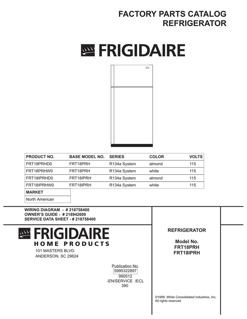 Frigidaire FRT18IPRH User manual Frigidaire FRT18IPRH User manual