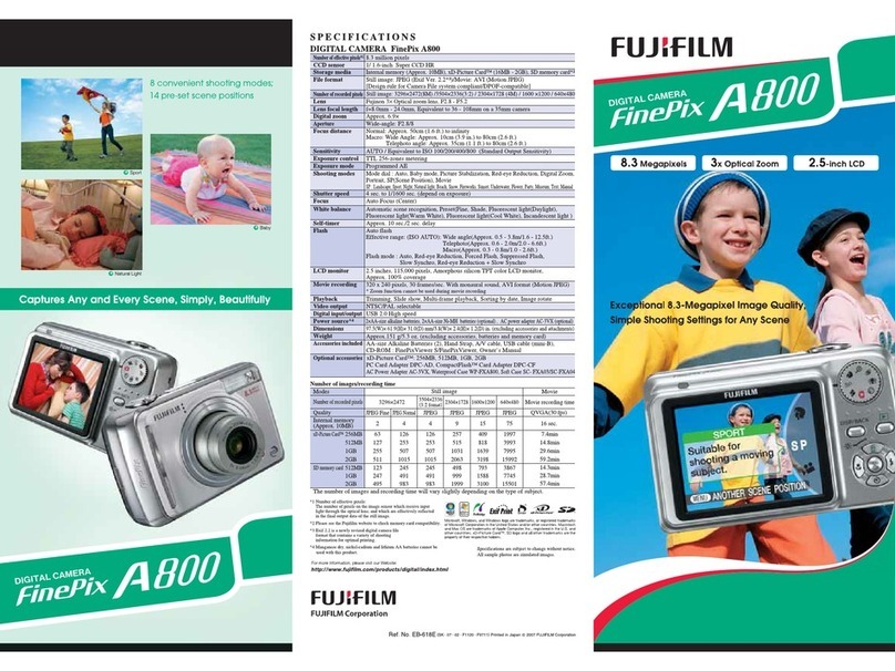 FujiFilm FinePix A800 User manual