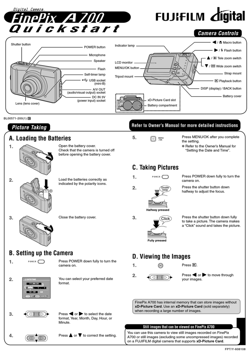 FujiFilm FinePix A700 quick start guide