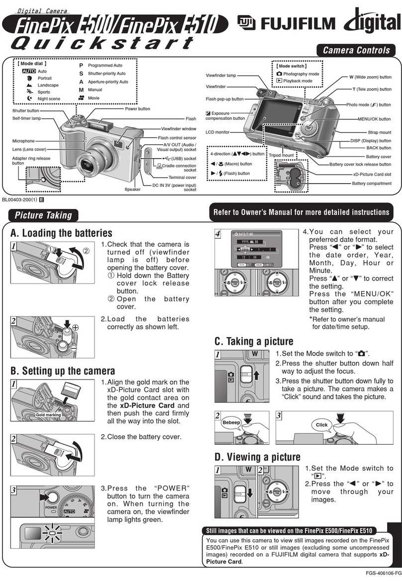 FujiFilm FinePix E 500 User manual
