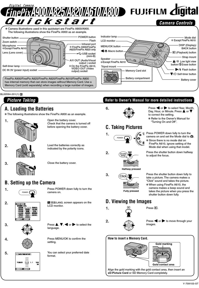 FujiFilm Finepix A610 quick start guide