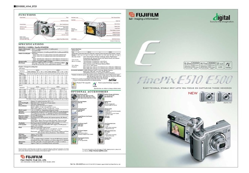 FujiFilm FinePix E 500 Brochure & specs