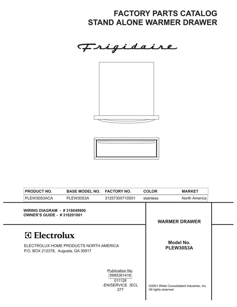 Frigidaire PLEW30S3A User manual Frigidaire PLEW30S3A User manual