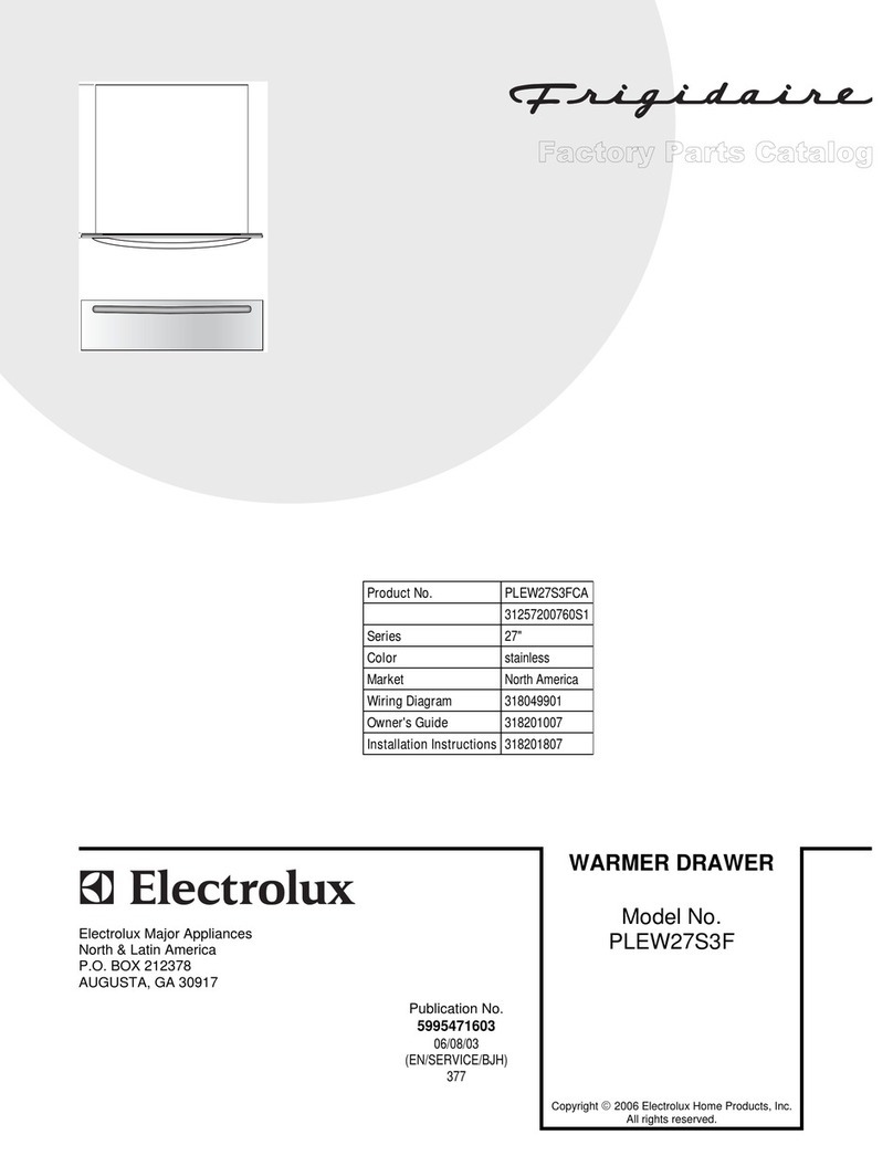 Frigidaire PLEW27S3F User manual Frigidaire PLEW27S3F User manual
