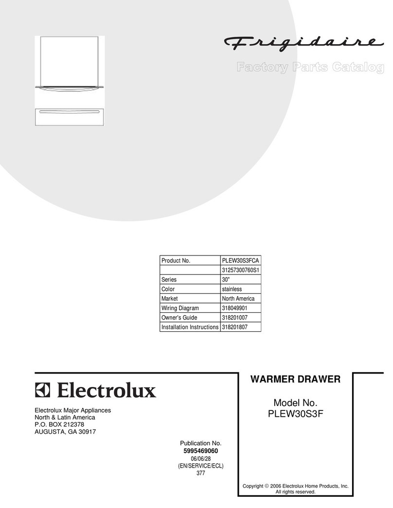 Frigidaire PLEW30S3F User manual Frigidaire PLEW30S3F User manual