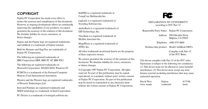 Fujitsu 690Tx user guide