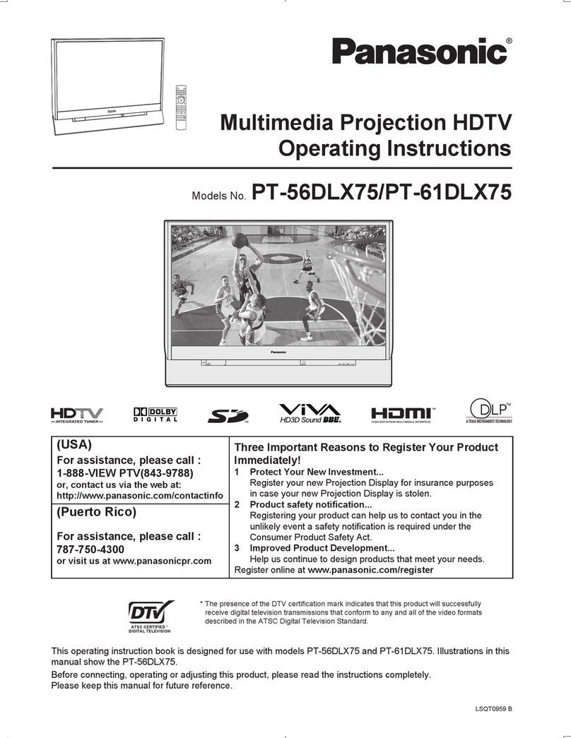 Panasonic PT-61DLX75 operating instructions