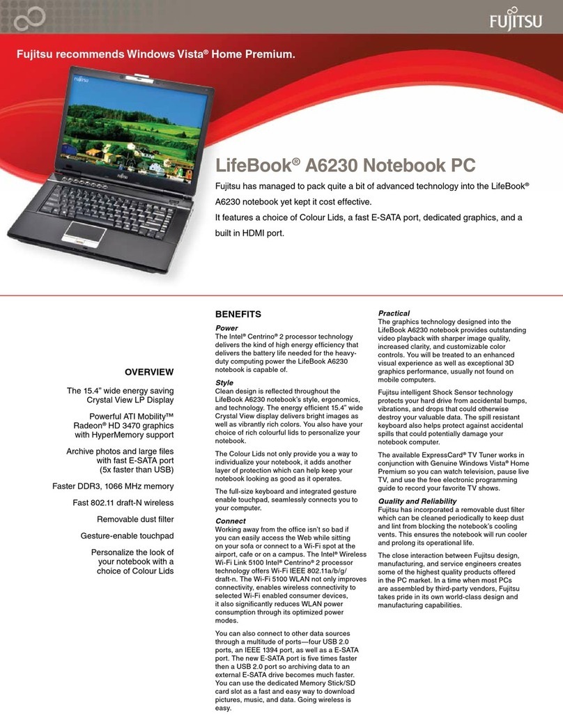 Fujitsu Lifebook A6230 User manual