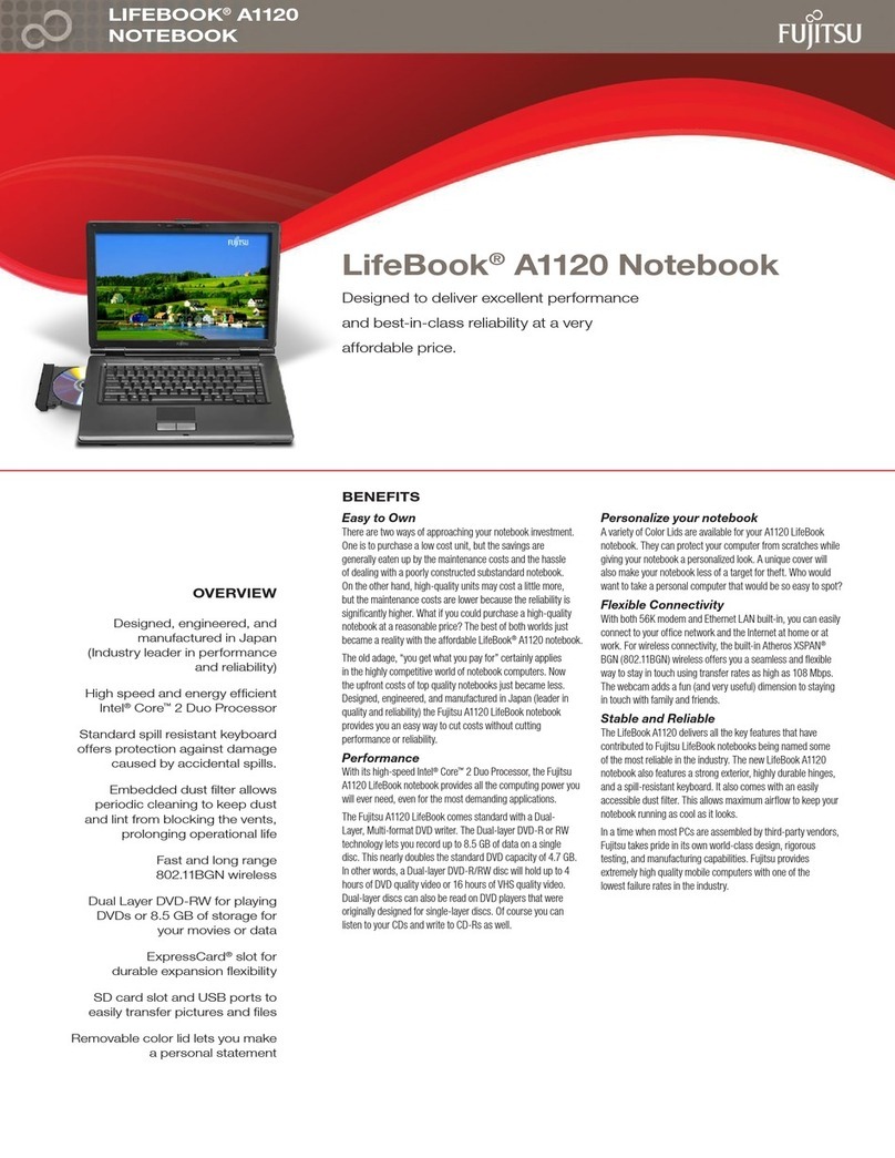 Fujitsu Lifebook A1120 Guide User manual
