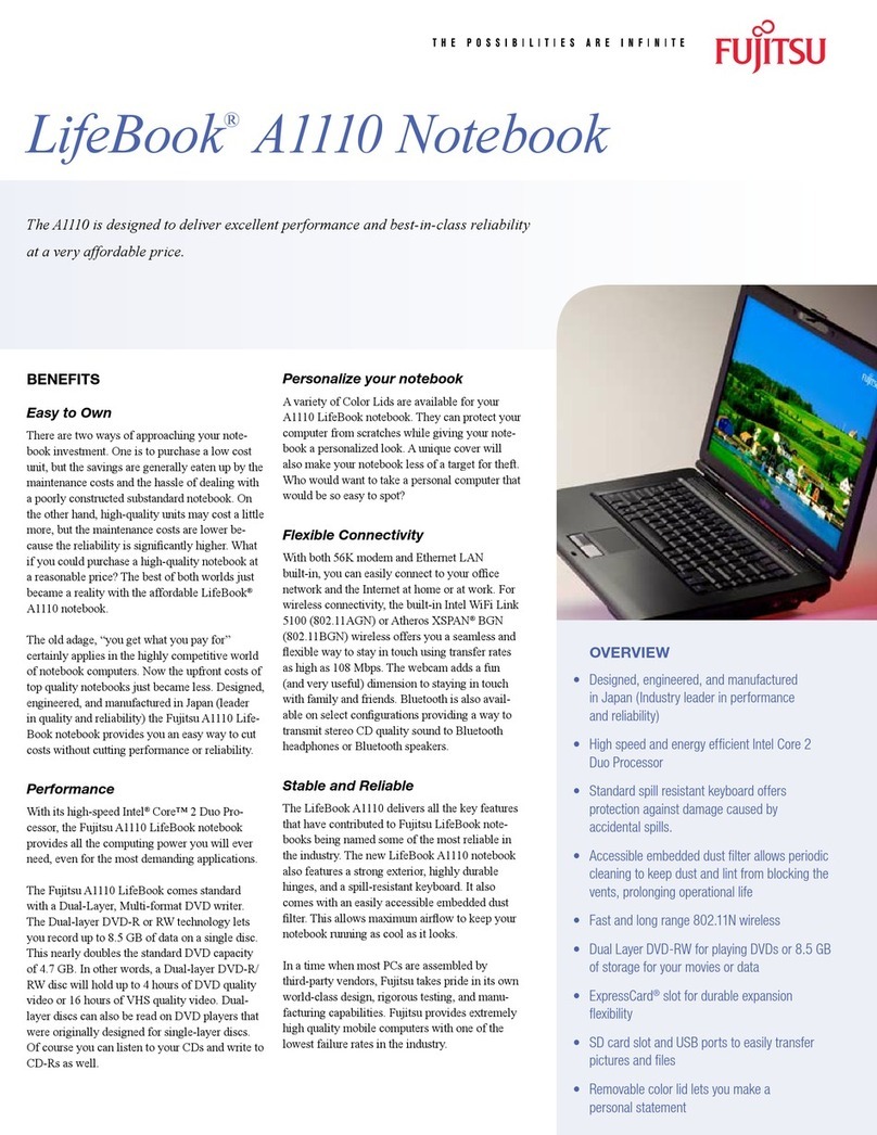 Fujitsu Lifebook A1110 Guide User manual