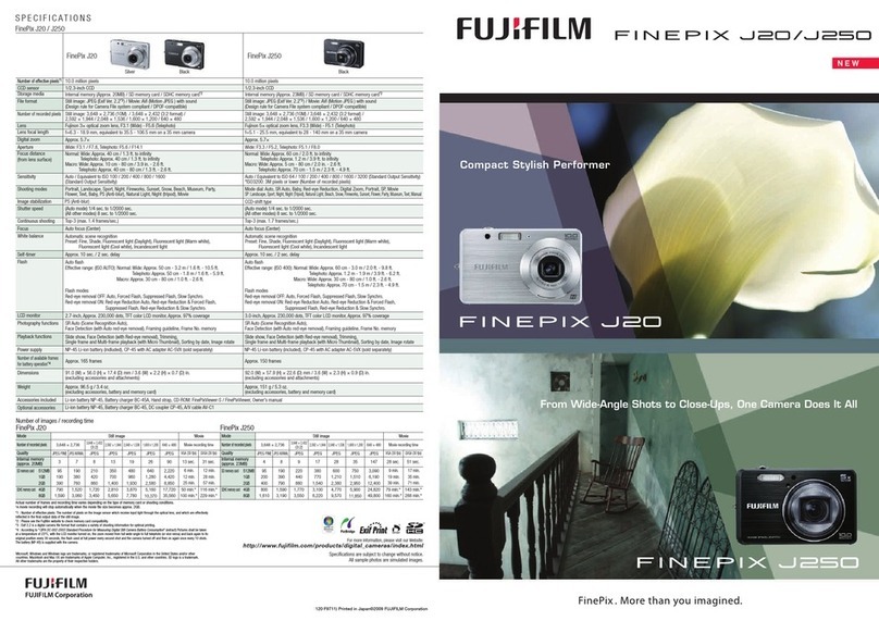 FujiFilm FinePix J20 Brochure & specs