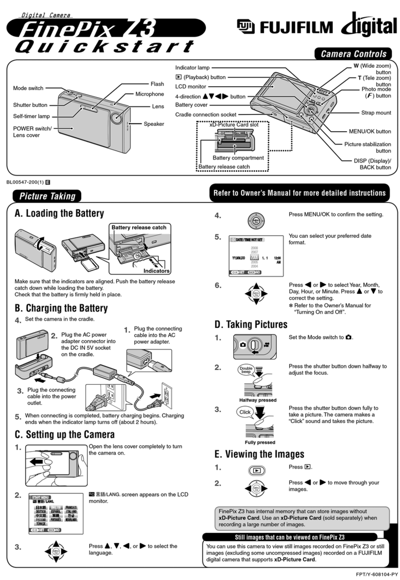 FujiFilm FinePix Z3 quick start guide