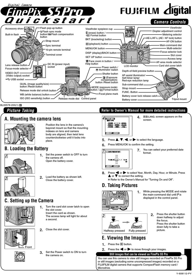 FujiFilm FinePix S5 Pro quick start guide
