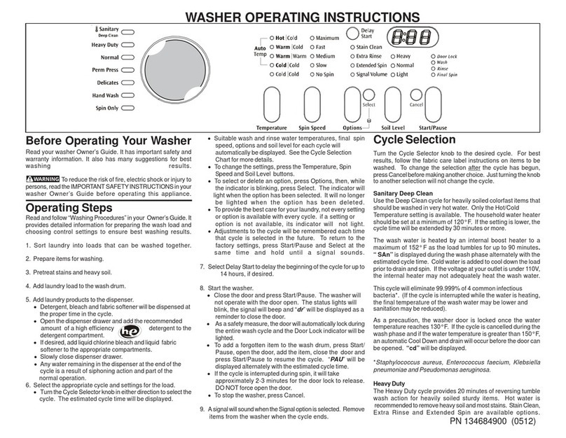 Frigidaire ATFB7000ES1 User manual Frigidaire ATFB7000ES1 User manual