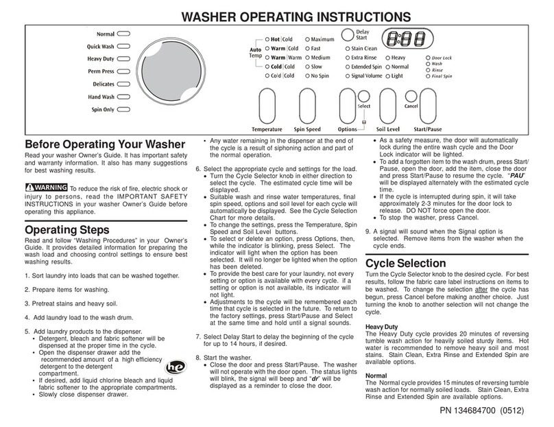 Frigidaire ATFB6000ES1 User manual