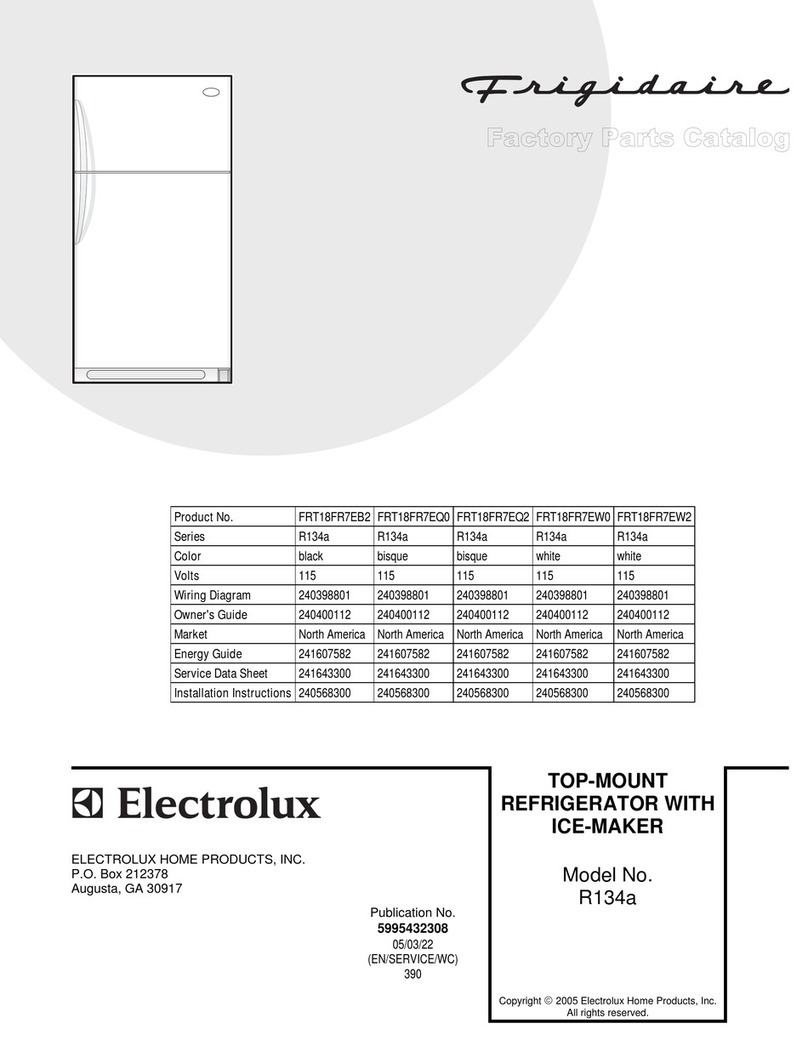 Frigidaire R134a User manual