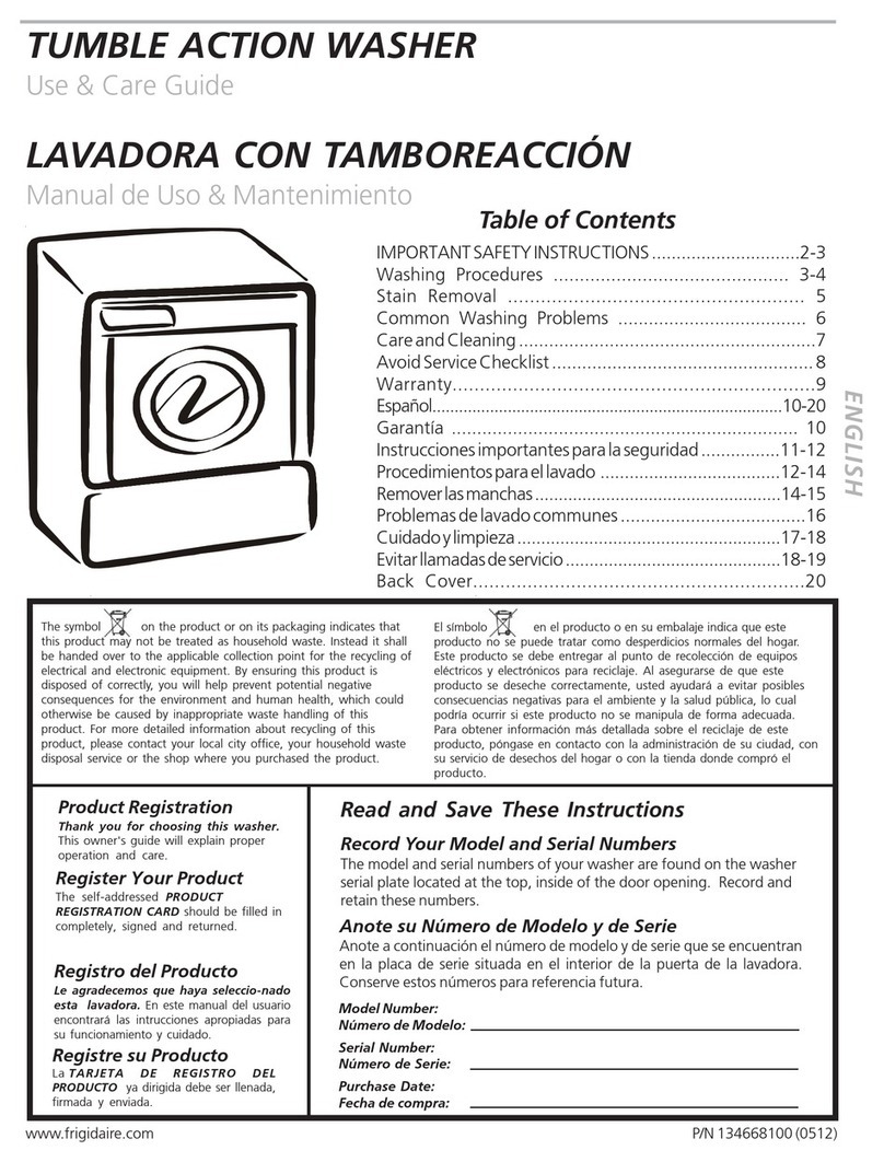 Frigidaire FTFB4000FS1 User manual