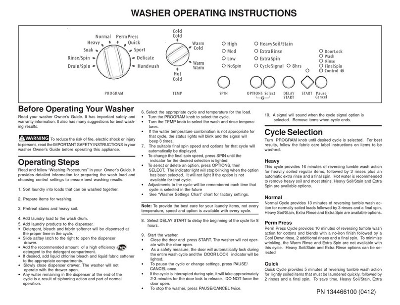 Frigidaire FTFB4000FS0 User manual