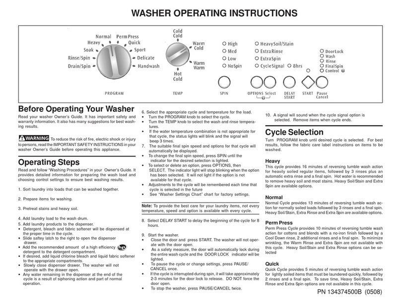 Frigidaire FTF2140ES2 User manual