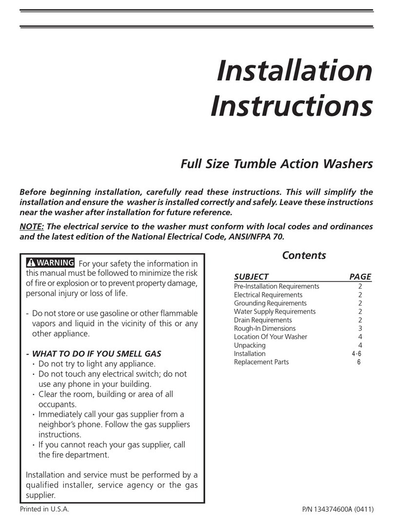 Frigidaire FTF2140ES0 User manual