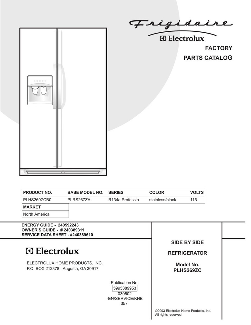 Frigidaire PLHS269ZC User manual