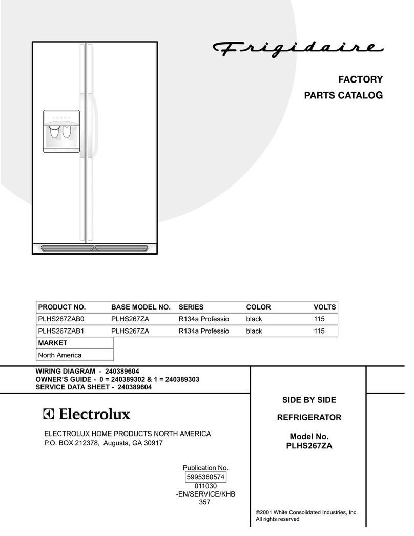 Frigidaire PLHS267ZA User manual