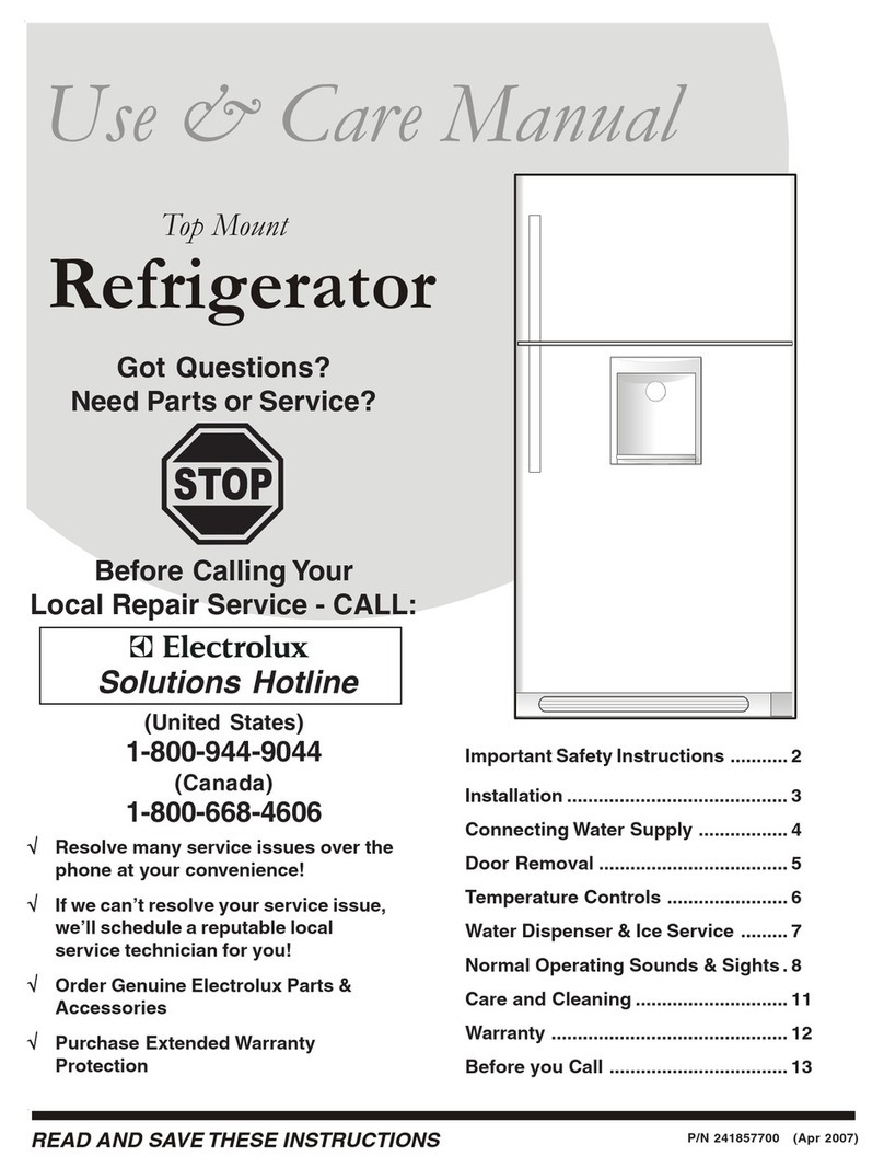 Frigidaire PHT219WHKM use and care manual