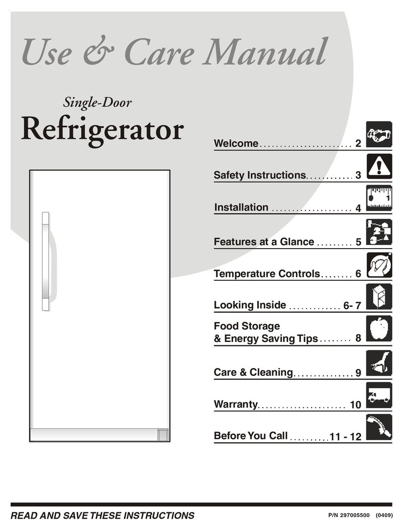 Frigidaire PLRU1777DS0 User manual