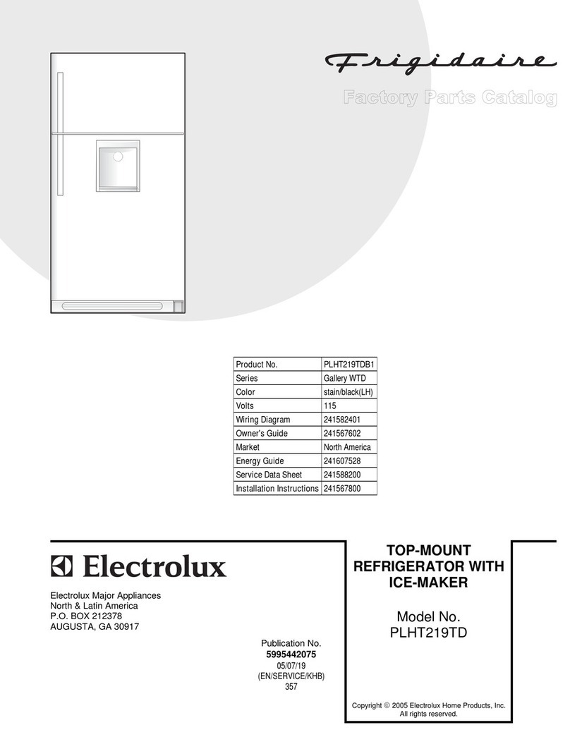 Frigidaire PLHT219TD Factory parts catalog