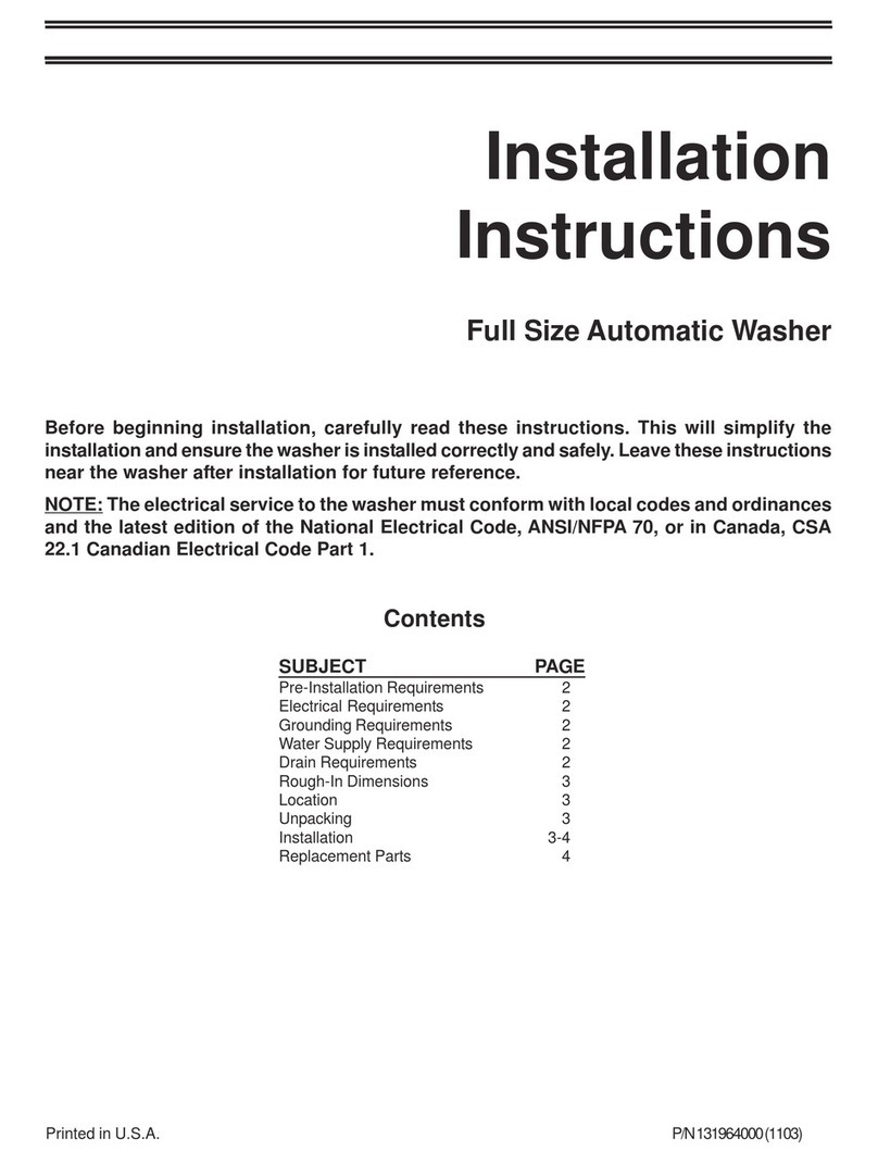 Frigidaire GLWS1939AS1 User manual