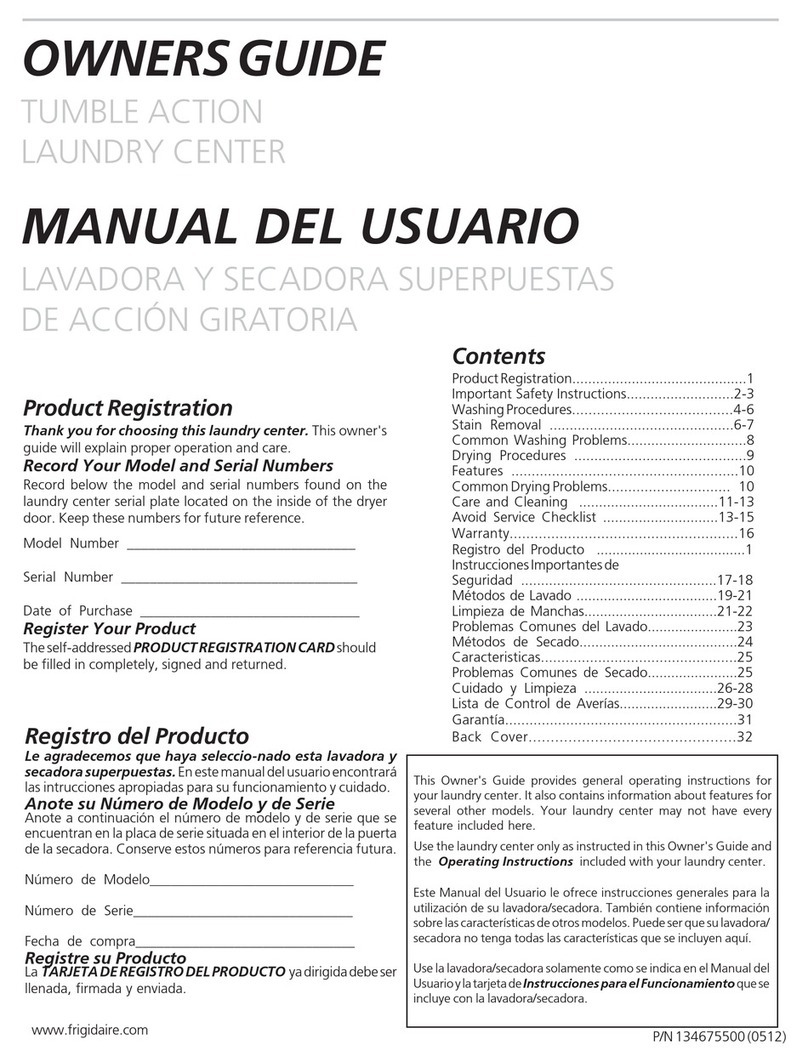 Frigidaire GLEH1642DS1 User manual