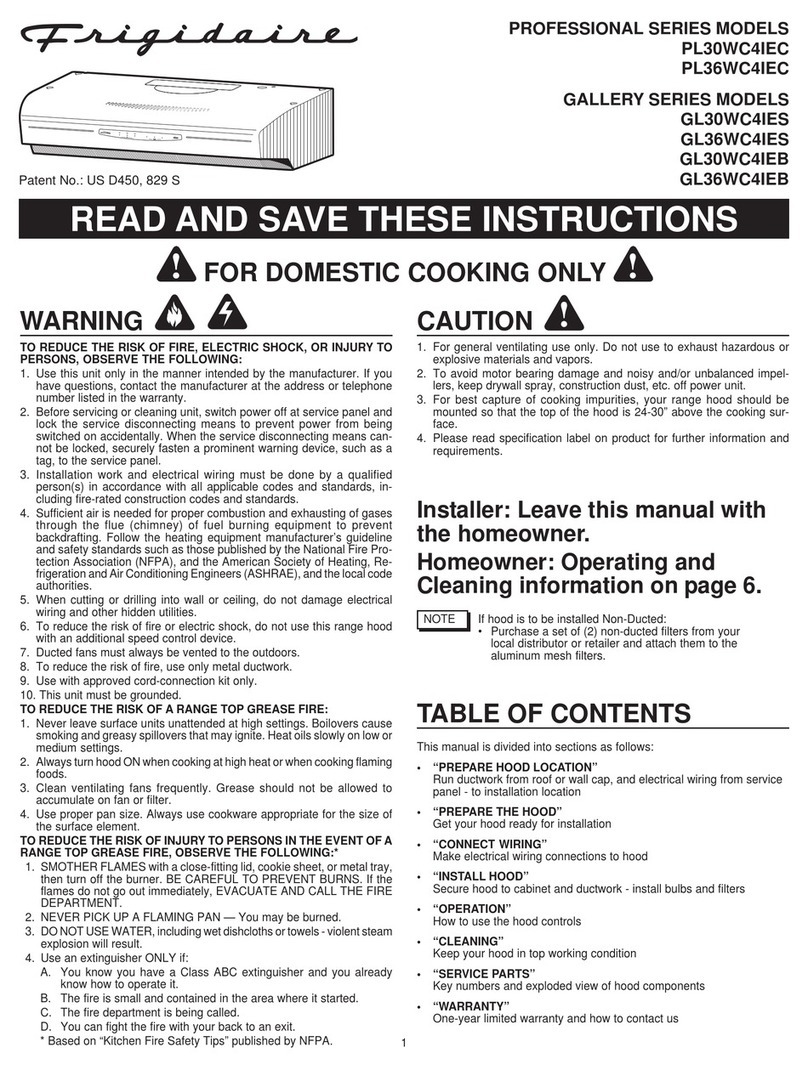 Frigidaire GL30WC41E User manual