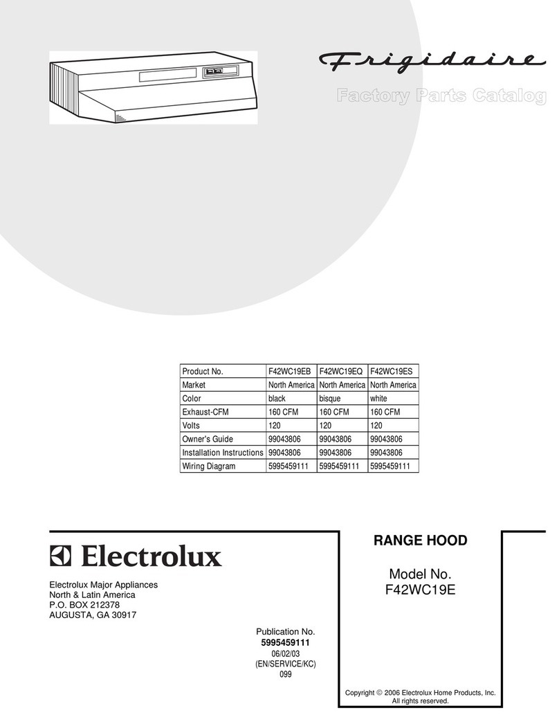 Frigidaire F42WC19E User manual