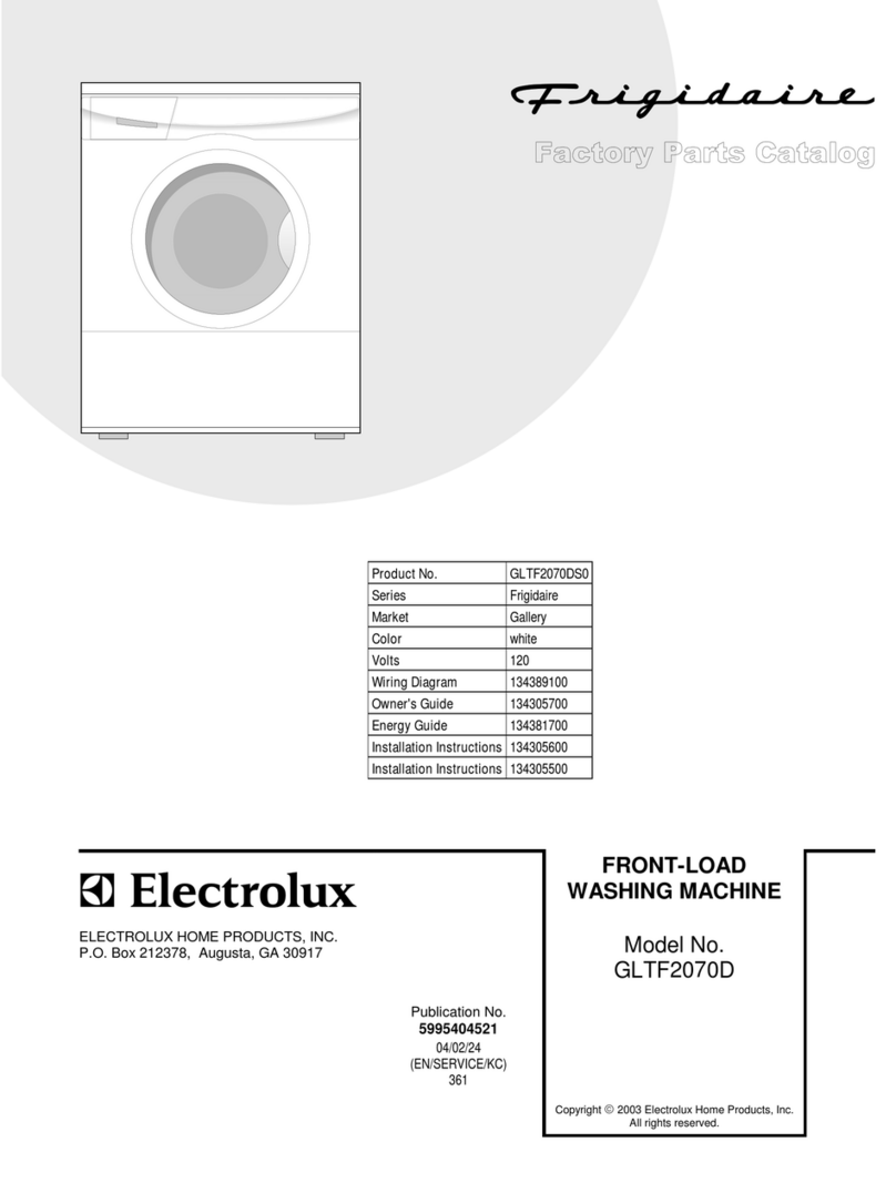 Frigidaire GLTF2070D User manual