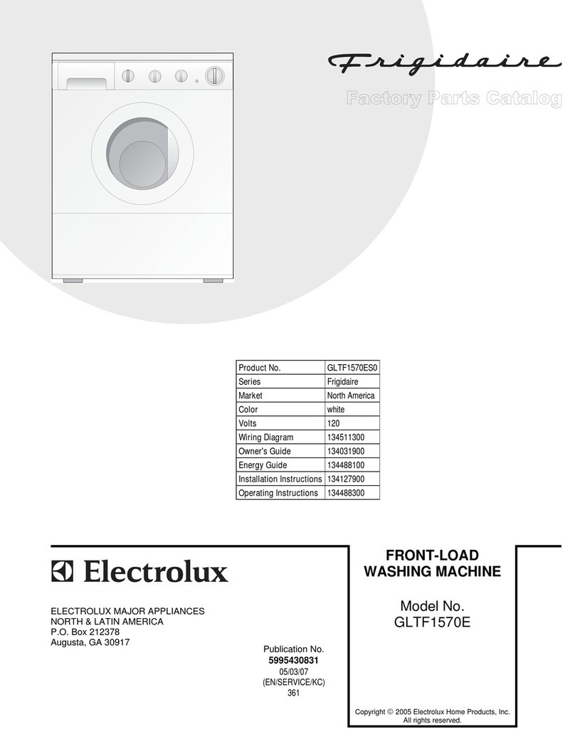 Frigidaire GLTF1570E User manual