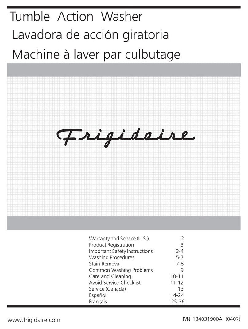 Frigidaire GLTF1670AS0 User manual Frigidaire GLTF1670AS0 User manual
