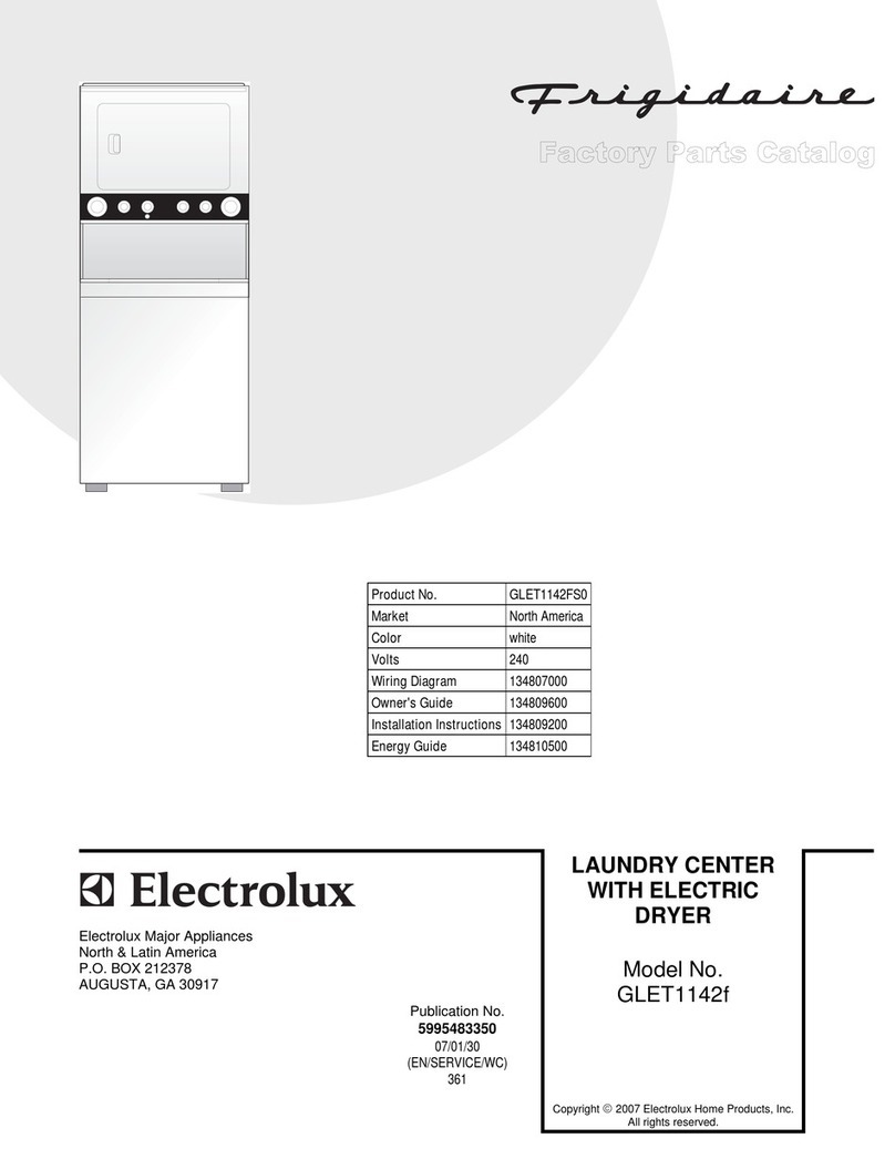 Frigidaire GLET1142F User manual