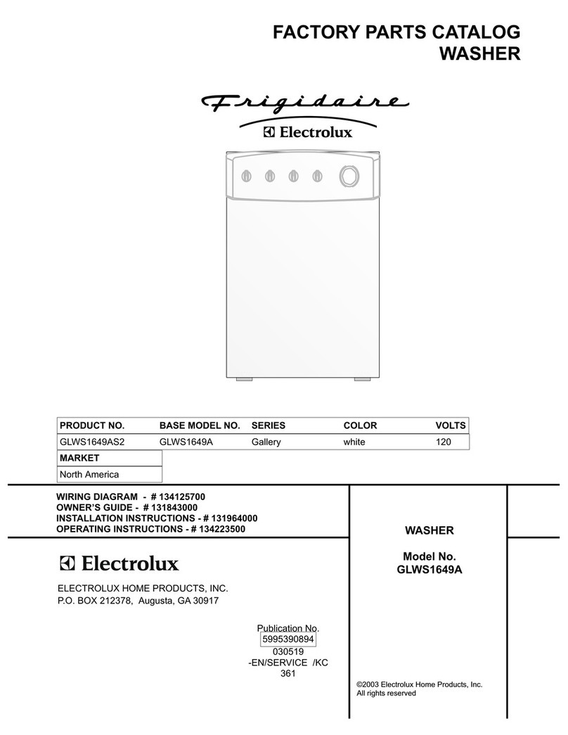 Frigidaire Gallery GLWS1649A Factory parts catalog