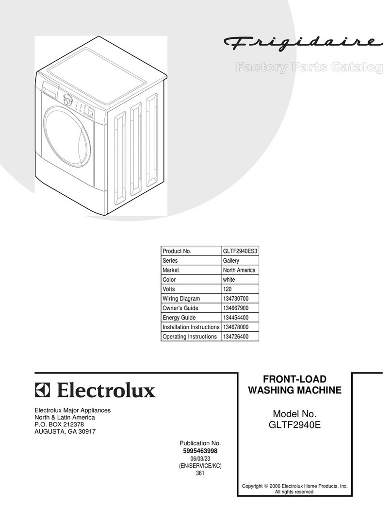 Frigidaire GLTF2940ES3 Factory parts catalog