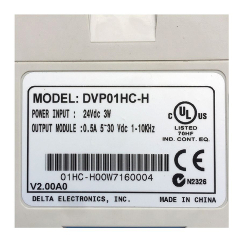 Delta Electronics High-speed Counter Module DVP-01HC User manual