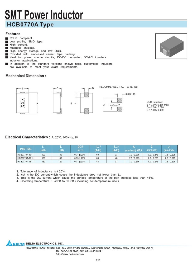 Delta Electronics HCB0770A User manual Delta Electronics HCB0770A User manual
